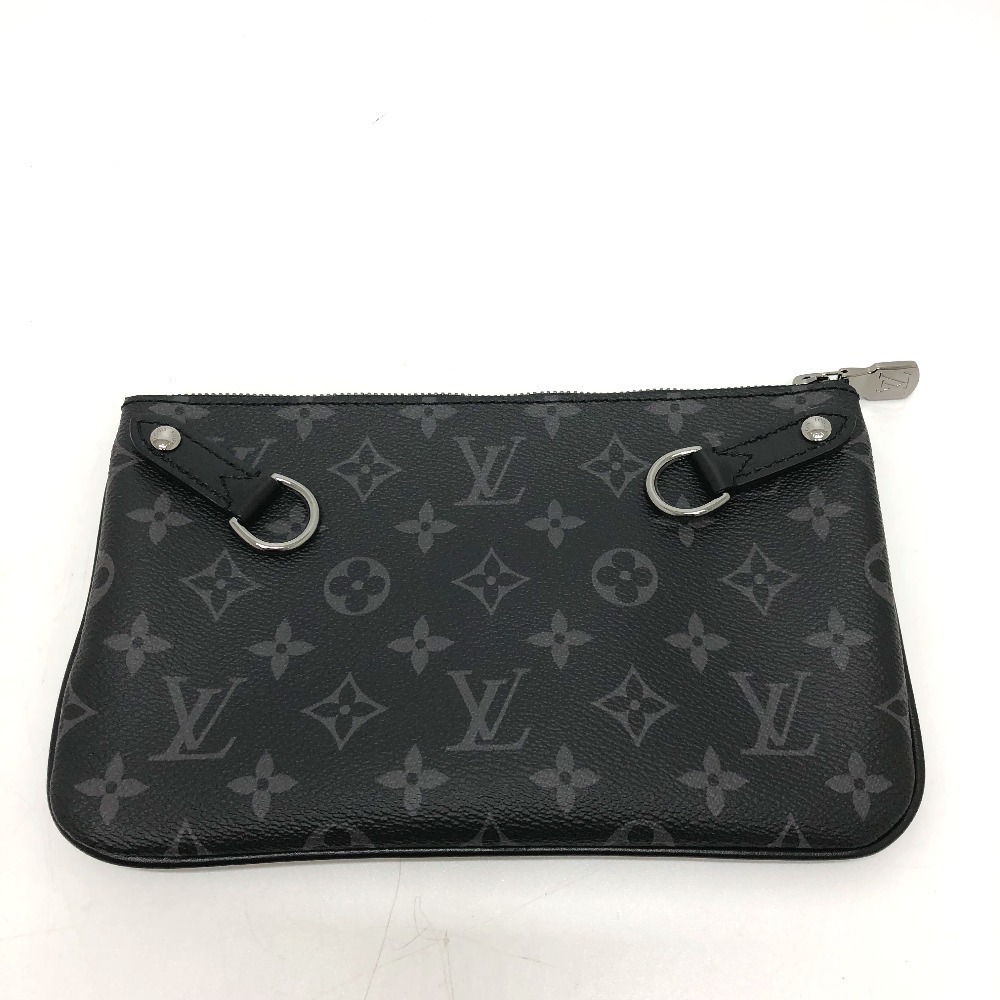 Louis Vuitton Monogram Eclipse Trio Clutch Bag Black